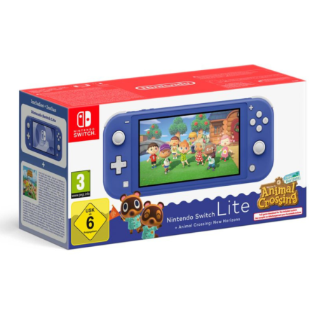 Console Switch Lite Nintendo Bleu + Animal Cr | Smarty Paris